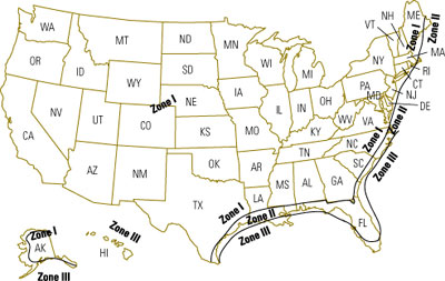 Wind Zone Chart